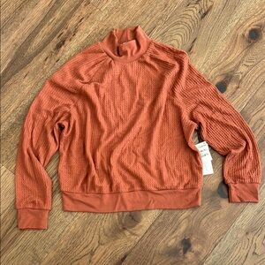 Treasure & Bond Rust Orange Cowl Neck Sweater